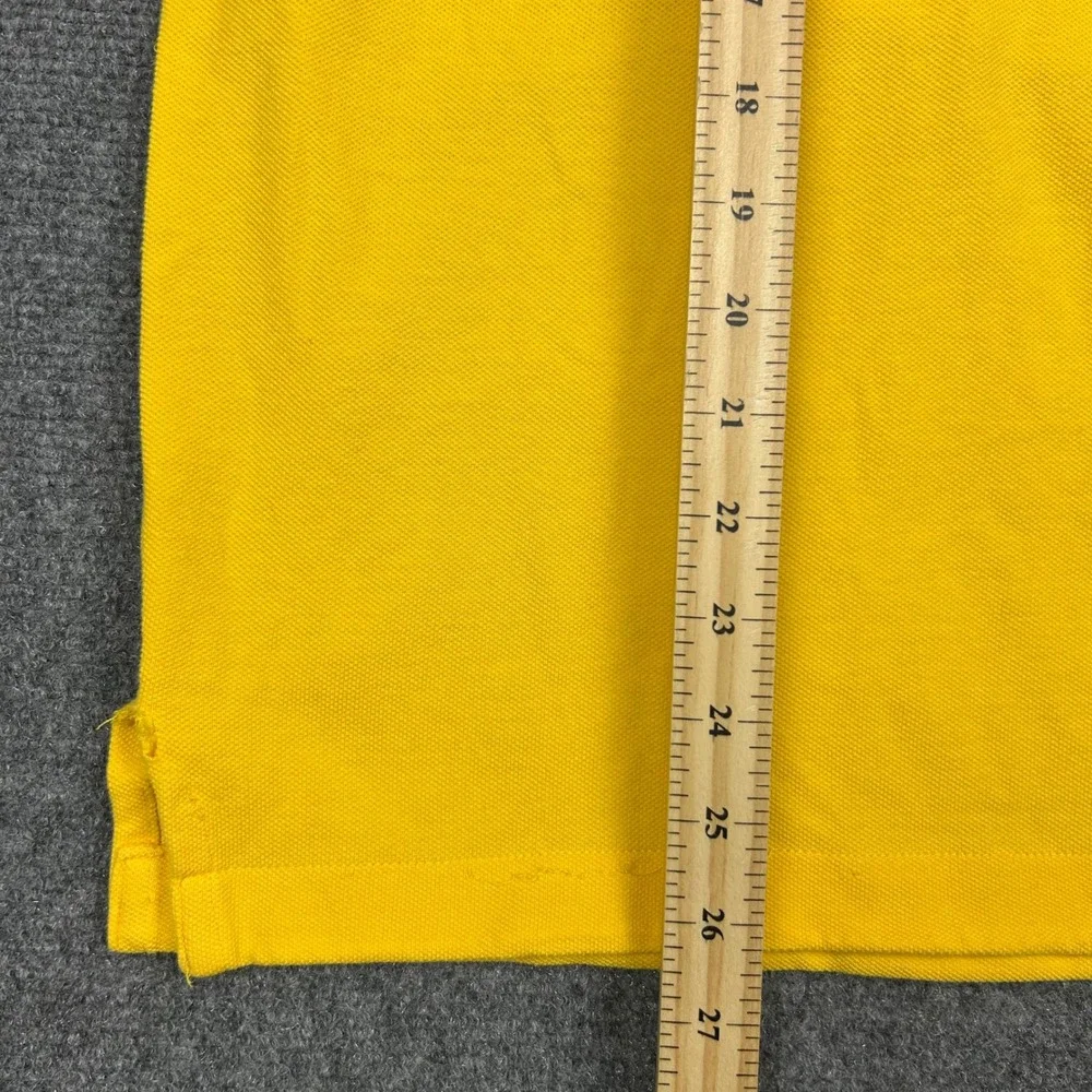 Polo Ralph Lauren Polo Shirt Mens XL Yellow Custom Slim Fit Cotton Pique Pony